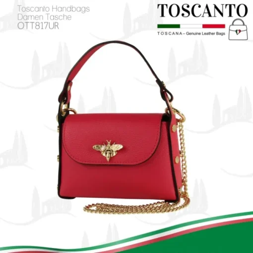 Toscanto Damen Leder Tasche rot OTT817UR