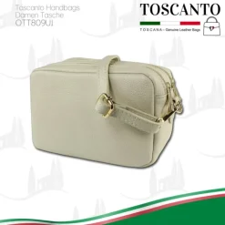 Toscanto Damen Leder Tasche beige OTT809UI
