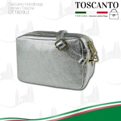 Toscanto Damen Leder Tasche silber OTT809UJ