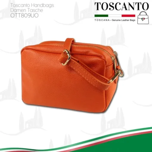 Toscanto Damen Leder Tasche orange OTT809UO