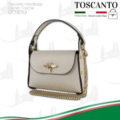 Toscanto Damen Leder Tasche beige OTT817UI