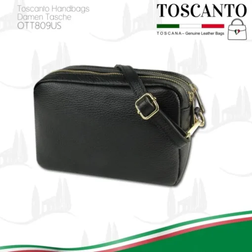 Toscanto Damen Leder Tasche schwarz OTT809US