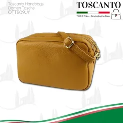 Toscanto Damen Leder Tasche gelb OTT809UY