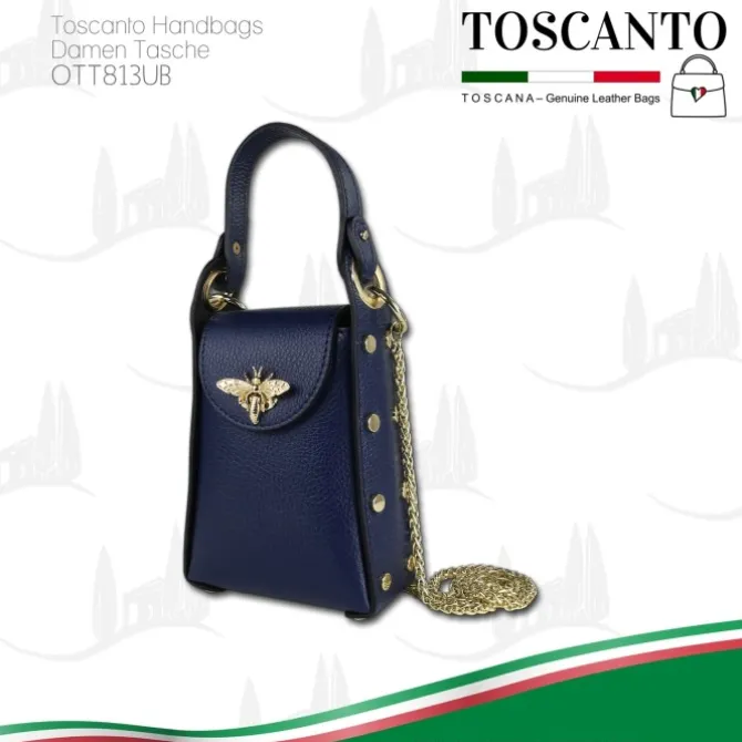 Toscanto Damen Leder Tasche blau OTT813UB
