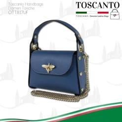 Toscanto Damen Leder Tasche blau OTT817UF