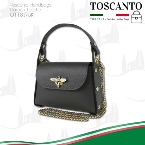 Toscanto Damen Leder Tasche grau OTT817UK