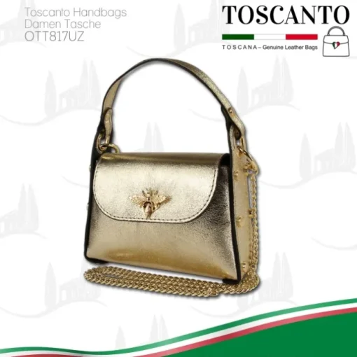Toscanto Damen Leder Tasche gold OTT817UZ