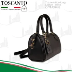 Toscanto Damen Leder Tasche schwarz OTTM807US