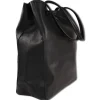 Toscanto Damen Shopper Leder Tasche schwarz OTTM107SS