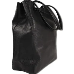 Toscanto Damen Shopper Leder Tasche schwarz OTTM107SS