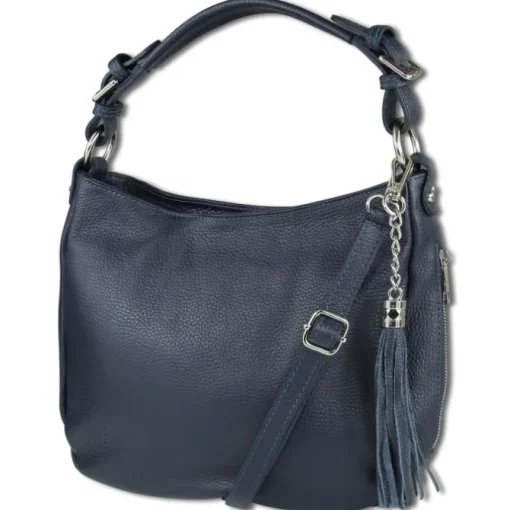 Toscanto Damen Shopper Leder Tasche blau OTT134SB