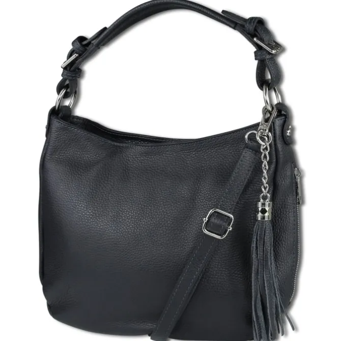 Toscanto Damen Shopper Leder Tasche schwarz OTT134SS