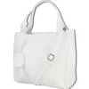 Toscanto Damen Shopper Leder Tasche weiß OTT155SW
