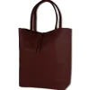 Toscanto Damen Shopper Leder Tasche rot bordeaux OTT112SD