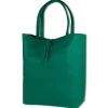 Toscanto Damen Shopper Leder Tasche türkis OTT112ST