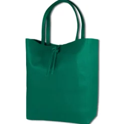 Toscanto Damen Shopper Leder Tasche türkis OTT112ST