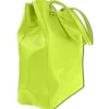 Toscanto Damen Shopper Leder Tasche gelbgrün OTTM107SY