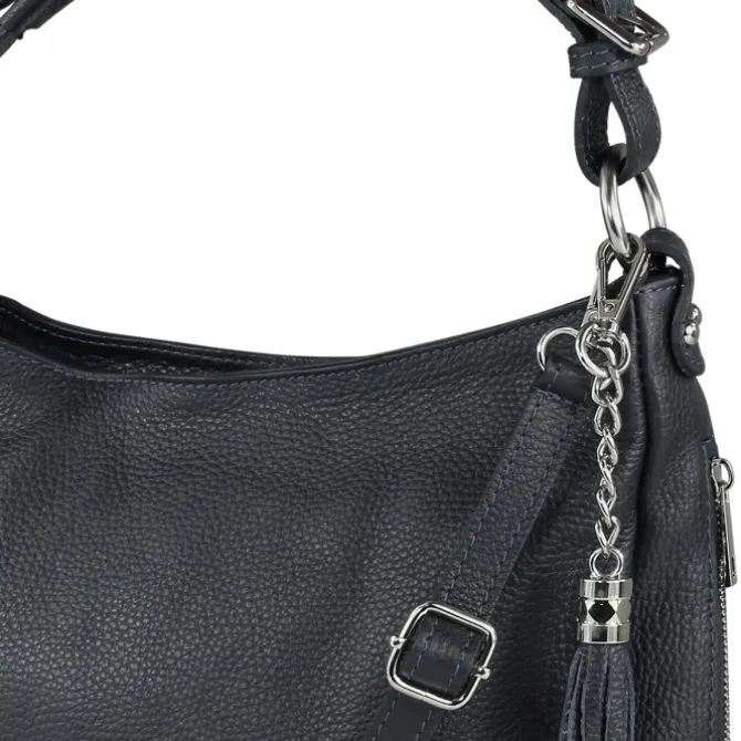 Toscanto Damen Shopper Leder Tasche schwarz OTT134SS