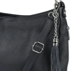 Toscanto Damen Shopper Leder Tasche schwarz OTT134SS