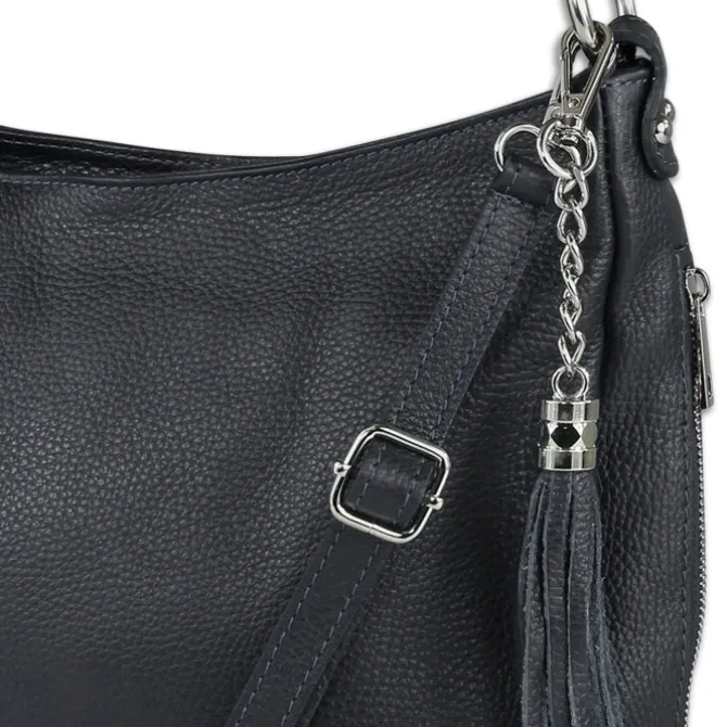 Toscanto Damen Shopper Leder Tasche schwarz OTT134SS