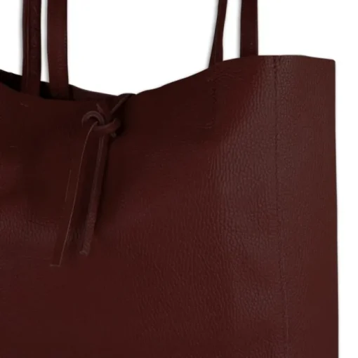 Toscanto Damen Shopper Leder Tasche rot bordeaux OTT112SD