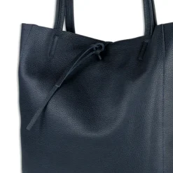 Toscanto Damen Shopper Leder Tasche blau OTT112SM