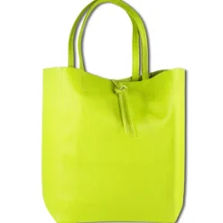 Toscanto Damen Shopper Leder Tasche gelbgrün OTTM107SY