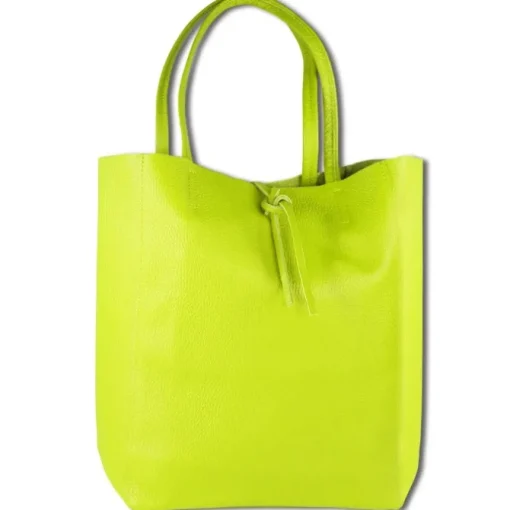Toscanto Damen Shopper Leder Tasche gelbgrün OTTM107SY
