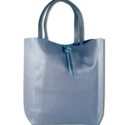 Toscanto Damen Shopper Leder Tasche blau OTTM107SB