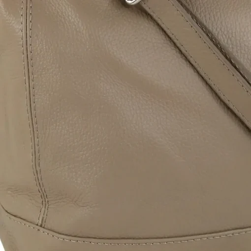 Toscanto Damen Shopper Leder Tasche taupe beige OTT159SC
