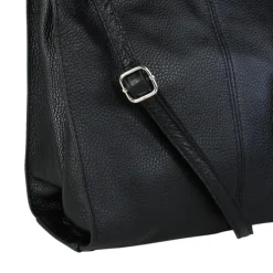 Toscanto Damen Shopper Leder Tasche schwarz OTT155SS