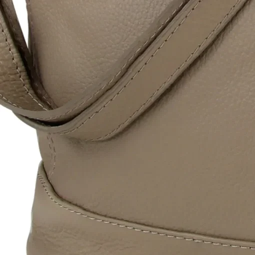 Toscanto Damen Shopper Leder Tasche taupe beige OTT159SC