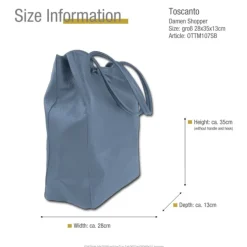 Toscanto Damen Shopper Leder Tasche blau OTTM107SB