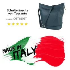 Toscanto Damen Shopper Leder Tasche türkis OTT159ST