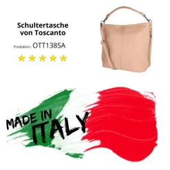 Toscanto Damen Shopper Leder Tasche rosa OTT138SA