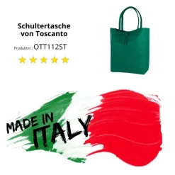Toscanto Damen Shopper Leder Tasche türkis OTT112ST