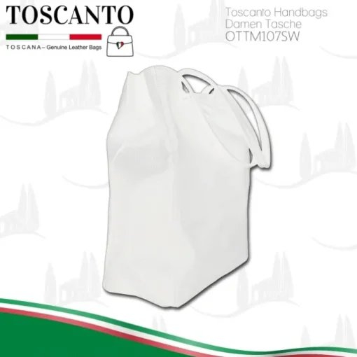 Toscanto Damen Shopper Leder Tasche weiß OTTM107SW
