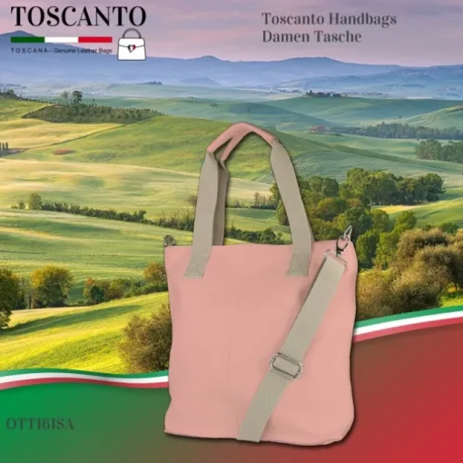Toscanto Damen Shopper Leder Tasche rosa OTT161SA