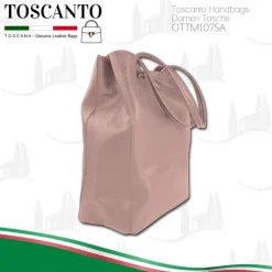 Toscanto Damen Shopper Leder Tasche altrosa OTTM107SA