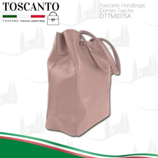 Toscanto Damen Shopper Leder Tasche altrosa OTTM107SA