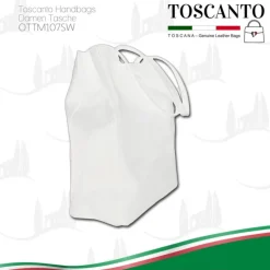 Toscanto Damen Shopper Leder Tasche weiß OTTM107SW