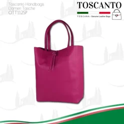 Toscanto Damen Shopper Leder Tasche pink OTT112SP