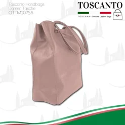 Toscanto Damen Shopper Leder Tasche altrosa OTTM107SA