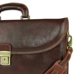 Toscanto Herren Damen Aktentasche Businesstasche Leder Tasche braun OTT151AN