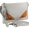 Toscanto Jugend Damen Handgelenktasche Leder Tasche grau braun OTT805UK