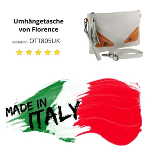 Toscanto Jugend Damen Handgelenktasche Leder Tasche grau braun OTT805UK