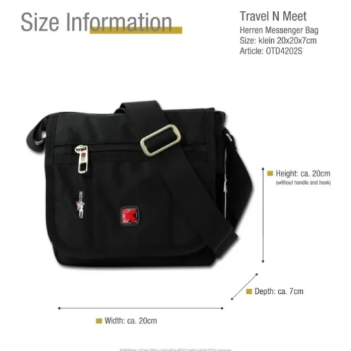Travel N Meet schwarz Messenger Bag OTD4202S