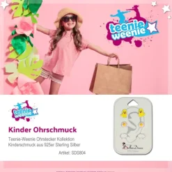 TW Kinder Ohrstecker 3er Set Natur 925er Silber SDS804