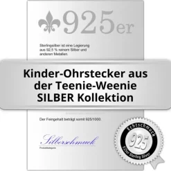 TW Kinder Ohrstecker 3er Set Natur 925er Silber SDS804