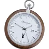 Waidzeit Herren Taschenuhr Edelstahl Walnuß dunkelbraun mit Uhrenkette UWATW01